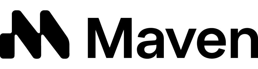 Maven logo: bold black stylized M icon to the left of the word Maven.